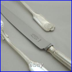 FIDDLE THREAD & SHELL By George Butler Silver Service Cutlery 124 Piece Canteen