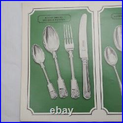 FIDDLE THREAD & SHELL Design Garrard Silver Service Cutlery 7 Piece Place Set