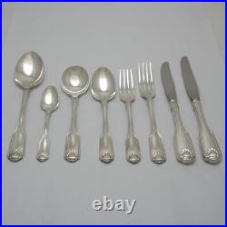 FIDDLE THREAD & SHELL Design Oneida Silver Service 44 Piece Canteen of Cutlery