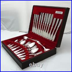 FIDDLE THREAD & SHELL Design Oneida Silver Service 44 Piece Canteen of Cutlery