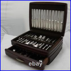 FIDDLE THREAD & SHELL Roberts & Belk Silver Service 84 Piece Canteen of Cutlery