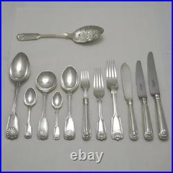 FIDDLE THREAD & SHELL Roberts & Belk Silver Service 84 Piece Canteen of Cutlery