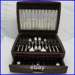 FIDDLE THREAD & SHELL Roberts & Belk Silver Service 84 Piece Canteen of Cutlery