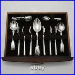 FIDDLE THREAD & SHELL Roberts & Belk Silver Service 84 Piece Canteen of Cutlery