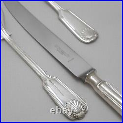 FIDDLE THREAD & SHELL Sheffield Silver Service 74 Piece Canteen of Cutlery Set