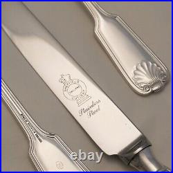 FIDDLE THREAD & SHELL Silver Service SHEFFIELD 84 Piece Canteen of Cutlery