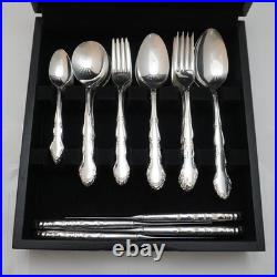 FLIRTATION Design Oneida Community Silver Service 44 Piece Canteen of Cutlery