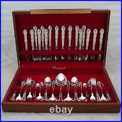 FLIRTATION Design Oneida Silversmiths Silver Service 84 Piece Canteen of Cutlery