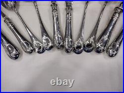 FRENCH BOULENGER, ANTIQUE SILVER PLATE, 10 Piece SERVING SET, LOUIS 15 STYLE