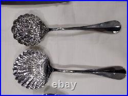 FRENCH BOULENGER, ANTIQUE SILVER PLATE, 10 Piece SERVING SET, LOUIS 15 STYLE