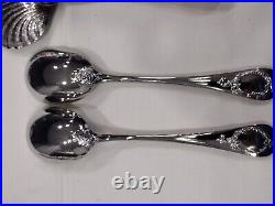 FRENCH BOULENGER, ANTIQUE SILVER PLATE, 10 Piece SERVING SET, LOUIS 15 STYLE