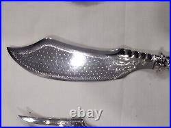FRENCH BOULENGER, ANTIQUE SILVER PLATE, 10 Piece SERVING SET, LOUIS 15 STYLE