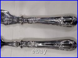 FRENCH BOULENGER, ANTIQUE SILVER PLATE, 10 Piece SERVING SET, LOUIS 15 STYLE