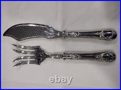 FRENCH BOULENGER, ANTIQUE SILVER PLATE, 10 Piece SERVING SET, LOUIS 15 STYLE