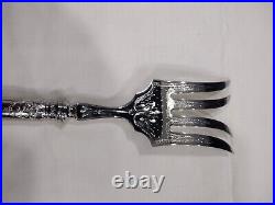 FRENCH BOULENGER, ANTIQUE SILVER PLATE, 10 Piece SERVING SET, LOUIS 15 STYLE