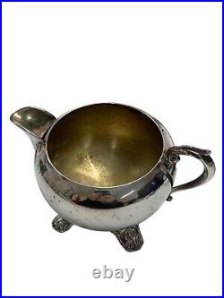 F. B. Rogers Vintage Baroque Ornate Silver Plate 4-Piece Tea Set