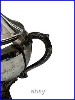 F. B. Rogers Vintage Baroque Ornate Silver Plate 4-Piece Tea Set