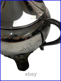 F. B. Rogers Vintage Baroque Ornate Silver Plate 4-Piece Tea Set