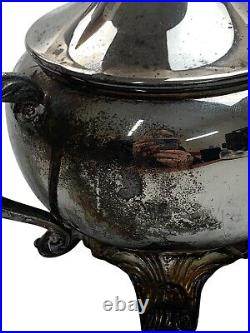 F. B. Rogers Vintage Baroque Ornate Silver Plate 4-Piece Tea Set