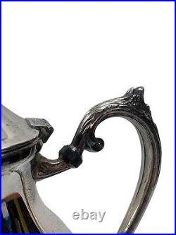 F. B. Rogers Vintage Baroque Ornate Silver Plate 4-Piece Tea Set