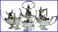 Fabulous Art Deco Era Lawrence B. Smith Boston 6 Piece Silverplate Tea Set