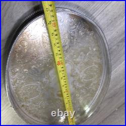 Five-piece half dragooned silver plated tea/coffee service with tray superb VTG
