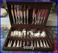 Francis Greaves Sheffield Grecian Pattern Silver Plated 60 Piece Cutlery Set