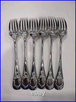 French Antique Boulenger Silver Plate Flatware 37 piece