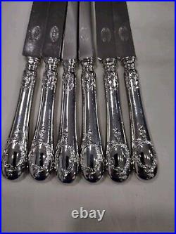 French Antique Boulenger Silver Plate Flatware 37 piece