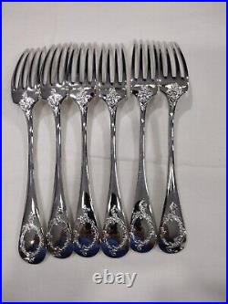 French Antique Boulenger Silver Plate Flatware 37 piece