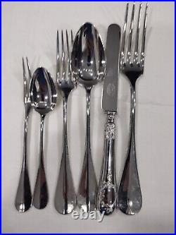 French Antique Boulenger Silver Plate Flatware 37 piece