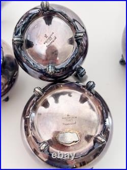French Provincial Reed & Barton #7040 Silver Plate Tea Coffee 5-Piece Set'M
