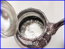 French Provincial Reed & Barton #7040 Silver Plate Tea Coffee 5-Piece Set'M