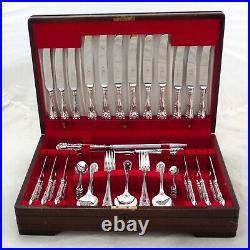 GADROON Design GEE & HOLMES Silver Service 64 Piece Canteen of Cutlery Set