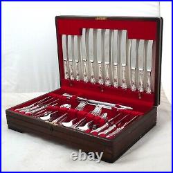 GADROON Design GEE & HOLMES Silver Service 64 Piece Canteen of Cutlery Set