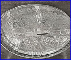 GC&W Silver Plated 4 piece classic design Tea Set+ beautifullEngraved Tray