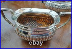 GC&W Silver Plated 4 piece classic design Tea Set+ beautifullEngraved Tray