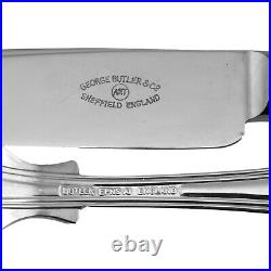 GEORGE BUTLER Silver Plate EPNS KINGS Pattern 44 Piece Canteen for 6