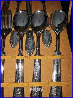 GFT LBL EP Silver Plated Vintage Italian Cutlery Set with Case 51 Pieces
