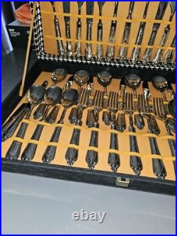 GFT LBL EP Silver Plated Vintage Italian Cutlery Set with Case 51 Pieces