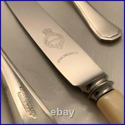 GRECIAN Design ALEXANDER CLARK LTD Silver Service 44 Piece Canteen of Cutlery