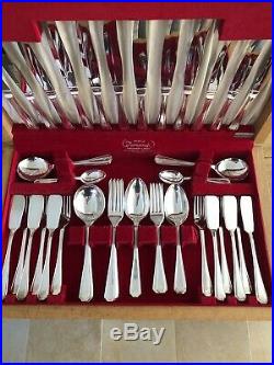 GRECIAN Design Insignia Plate 62 Piece Canteen Of Silver Plated Cutlery EPNS A1
