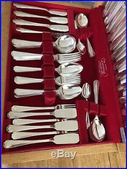 GRECIAN Design Insignia Plate 62 Piece Canteen Of Silver Plated Cutlery EPNS A1