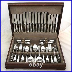 GRECIAN Design K BRIGHT LTD Sheffield Silver Service 84 Piece Canteen of Cutlery
