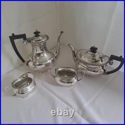 Garrard & Co George III Style 4 Piece Regent Plate Tea Service with Nips