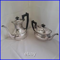 Garrard & Co George III Style 4 Piece Regent Plate Tea Service with Nips