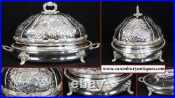 George II Silver Plate Domed Serving Plate Food Tray Platter