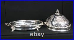 George II Silver Plate Domed Serving Plate Food Tray Platter
