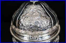 George II Silver Plate Domed Serving Plate Food Tray Platter