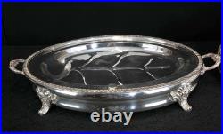 George II Silver Plate Domed Serving Plate Food Tray Platter